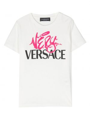 T-shirt för tjejer Versace Kids vit