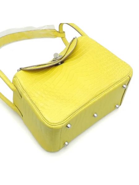 Bolsa de hombro retro Hermès Vintage amarillo