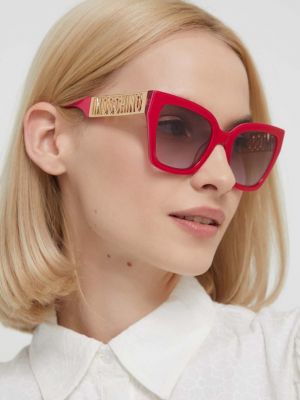 Okulary przeciwsłoneczne Moschino różowe