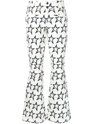 Pantalon à imprimé large à motif étoile Perfect Moment blanc