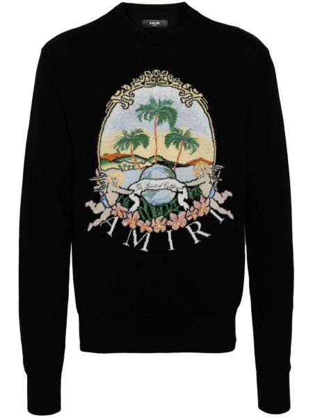 Bombažni pulover Amiri črna