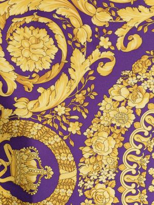 Geblümt seiden schal mit print Versace lila