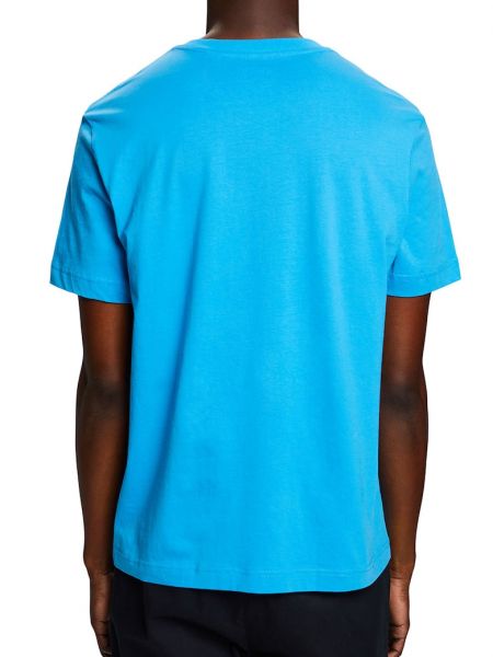 Хлопковая футболка Esprit синяя