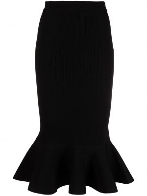 Pletená sukňa Alexander Mcqueen čierna