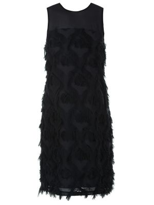 Вечернее платье с бахромой Michael Michael Kors, черное