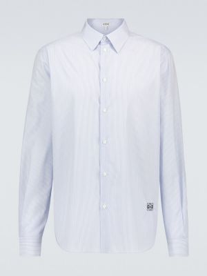 Pruhovaná košile s dlouhými rukávy Loewe modrá