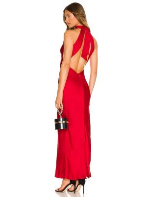 Maxi šaty Bardot, červená