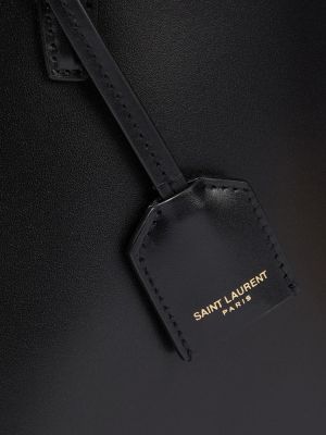 Shopperka skórzana Saint Laurent czarna