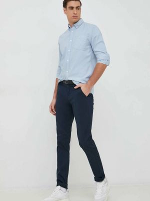 Пуховая хлопковая джинсовая рубашка на пуговицах Pepe Jeans