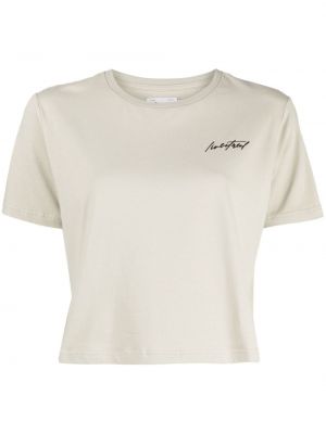 Raštuotas crop top Izzue žalia