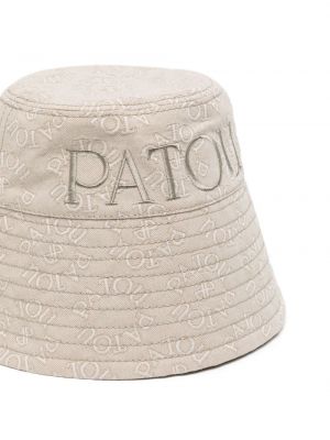 Raštuotas kepurė Patou smėlinė