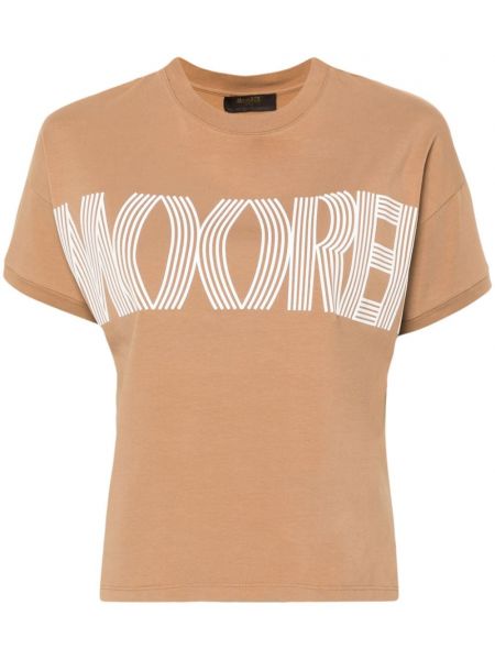 Trøje t-shirt Moorer brun