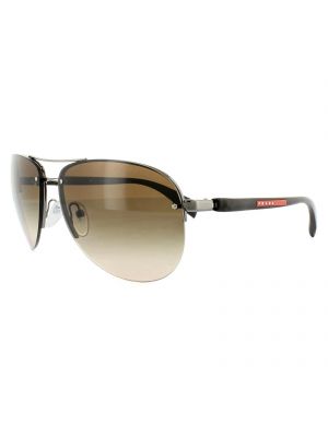 Спортивные очки солнцезащитные Prada Sport коричневые