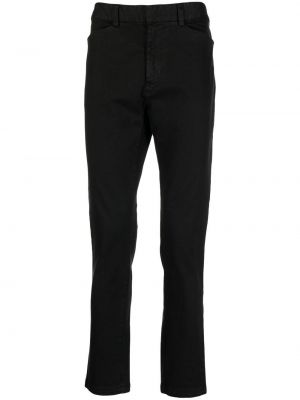 Pantaloni chino cu broderie din bumbac N°21 negru
