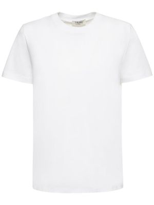 Koszulka z dżerseju S Max Mara biała