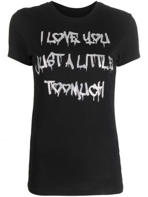 T-shirt avec imprimé slogan à imprimé Philipp Plein noir