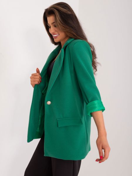 Blazer z dolgimi rokavi Fashionhunters zelena