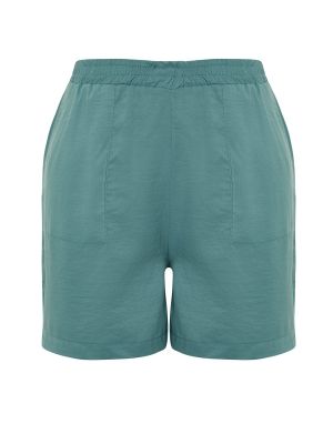 Punutud lühikesed püksid Trendyol roheline