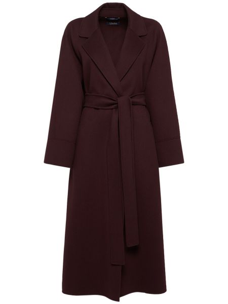 Ull lang pels 's Max Mara burgund