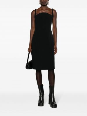 Midi šaty bez rukávů Versace černé