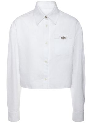 Βαμβακερό πουκάμισο Versace λευκό