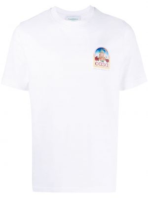 T-shirt aus baumwoll Casablanca weiß