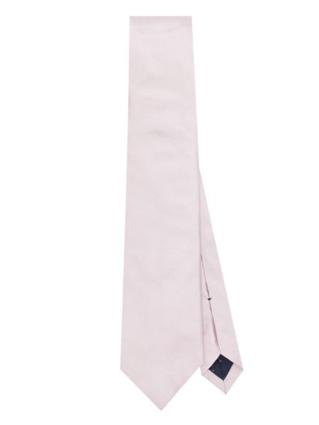 Svilena kravata s črtami Paul Smith roza