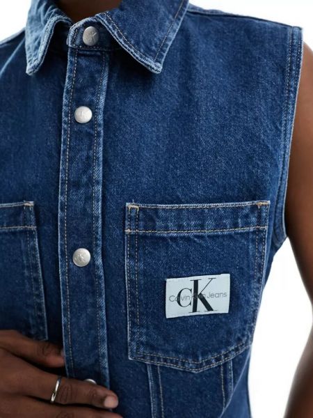 Джинсовая рубашка без рукавов Calvin Klein