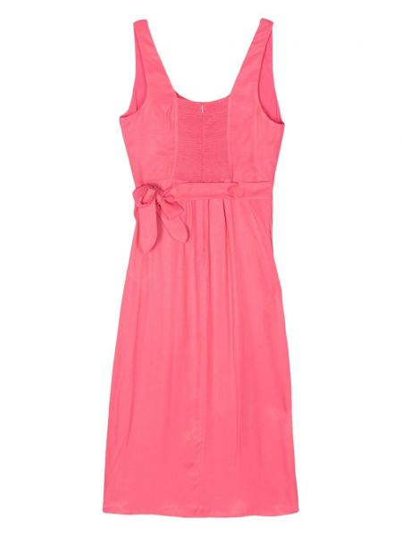 Midi šaty Armani Exchange růžové