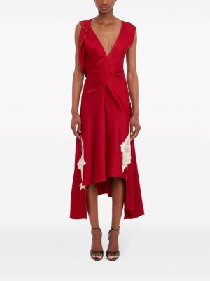 Sukienka koktajlowa koronkowa drapowana Victoria Beckham