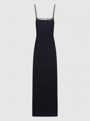 Черное вечернее платье с вырезом на спине Heron Preston