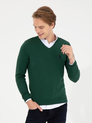 Пуловер U.s. Polo зеленый