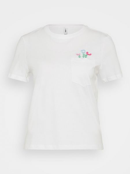 Koszulka z nadrukiem Only Petite biała