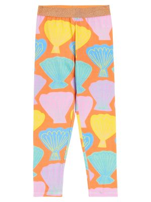 Trykt bomull leggings for jenter Stella Mccartney Kids rosa