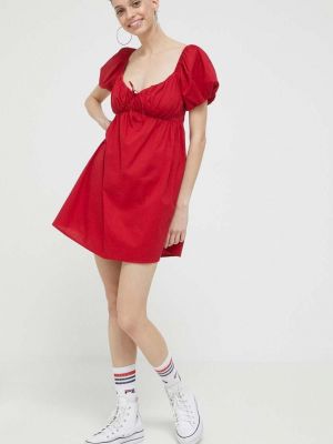 Mini šaty Hollister Co. červené