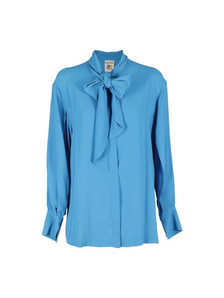 Bluzka elegancka Semicouture niebieska