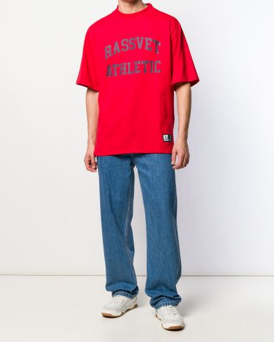 T-krekls ar apdruku Paccbet sarkans