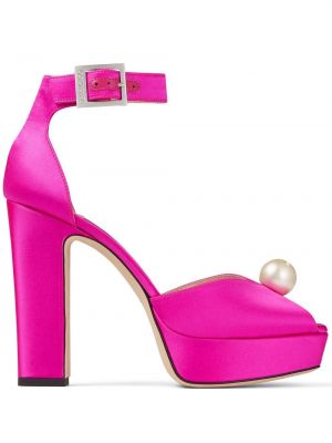Sandale na petu Jimmy Choo ružičasta