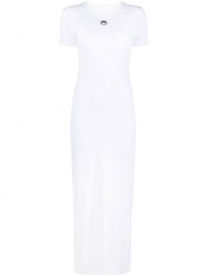 Μίντι φόρεμα Marine Serre λευκό
