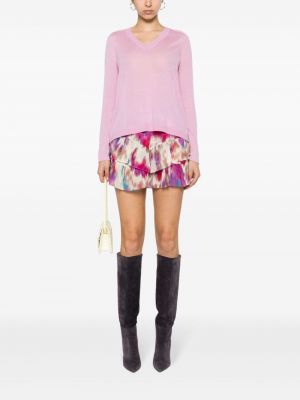 Shorts aus baumwoll mit print Marant Etoile pink