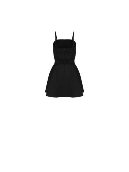 Mini vestido sin mangas con escote cuadrado Rinascimento negro