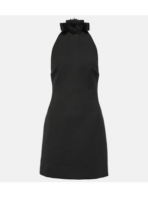 Mini robe en laine à fleurs Dolce&gabbana noir