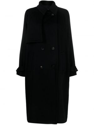 Vlnený kabát Alberto Biani čierna