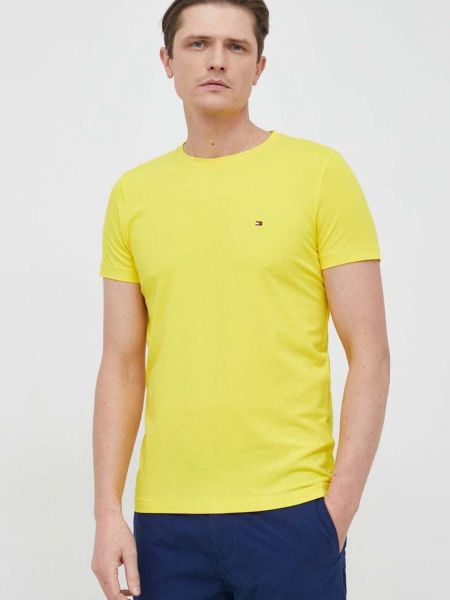 Тениска с дълъг ръкав с принт Tommy Hilfiger жълто