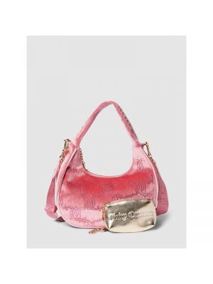 Torba na ramię skórzane Juicy Couture - różowy