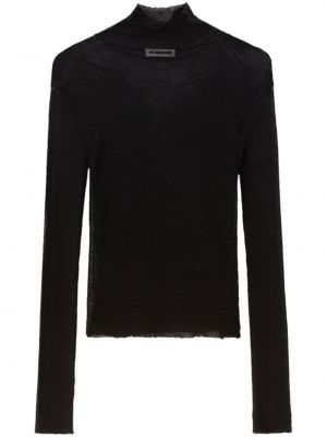 Прозрачен пуловер Jil Sander черно