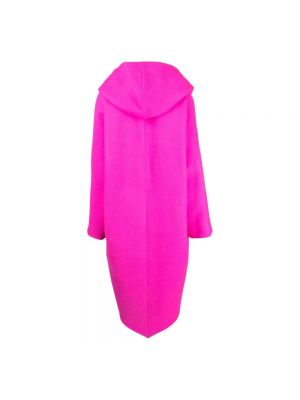 Abrigo de lana con capucha Alexandre Vauthier rosa