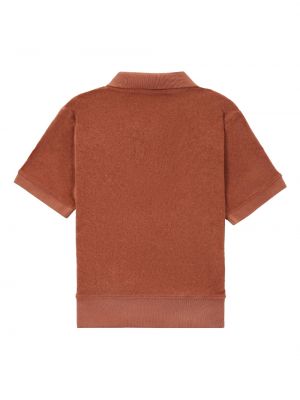 Siuvinėtas polo marškinėliai Sporty & Rich oranžinė