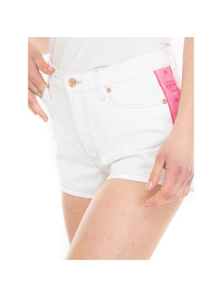 Pantalones cortos vaqueros Chiara Ferragni Collection blanco