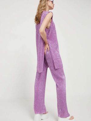 Pantaloni cu talie înaltă Stine Goya violet